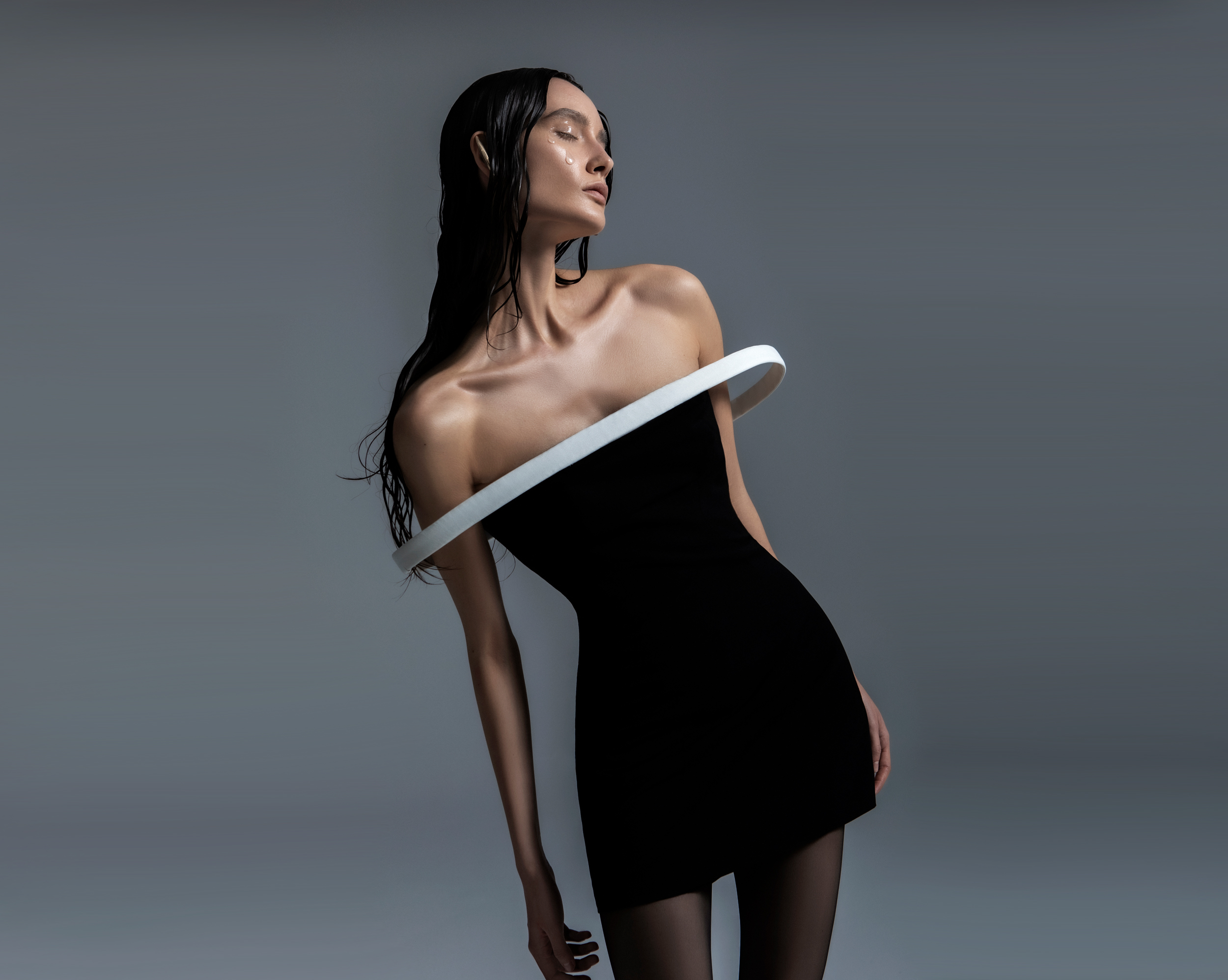 B&W MINI DRESS