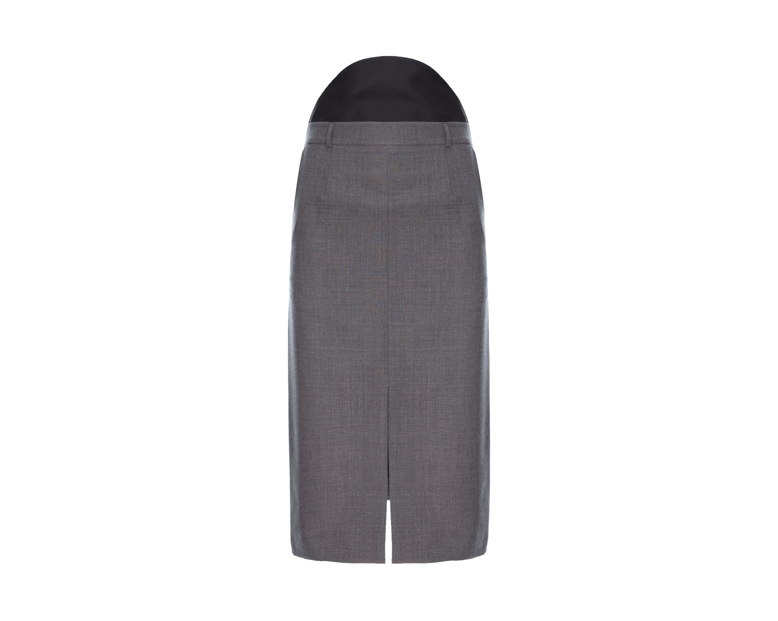 ROUND HIGH-WAISTED MIDI-SKIRT