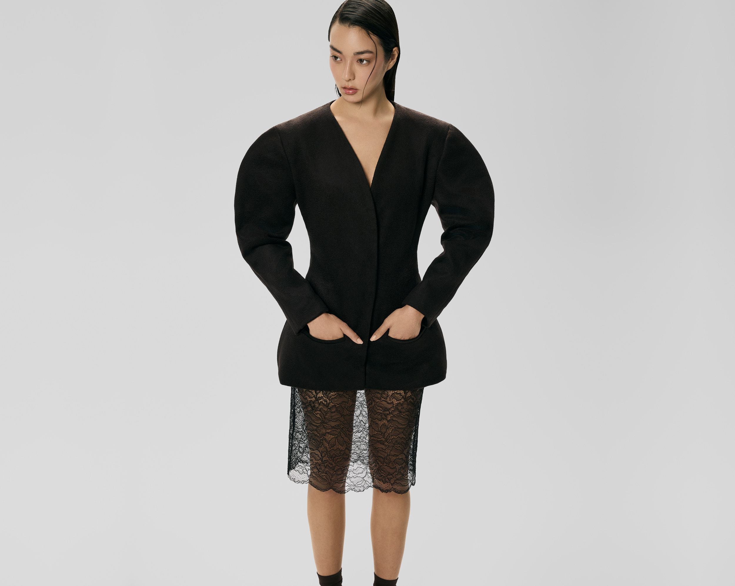 BROWN CASHMERE JACKET