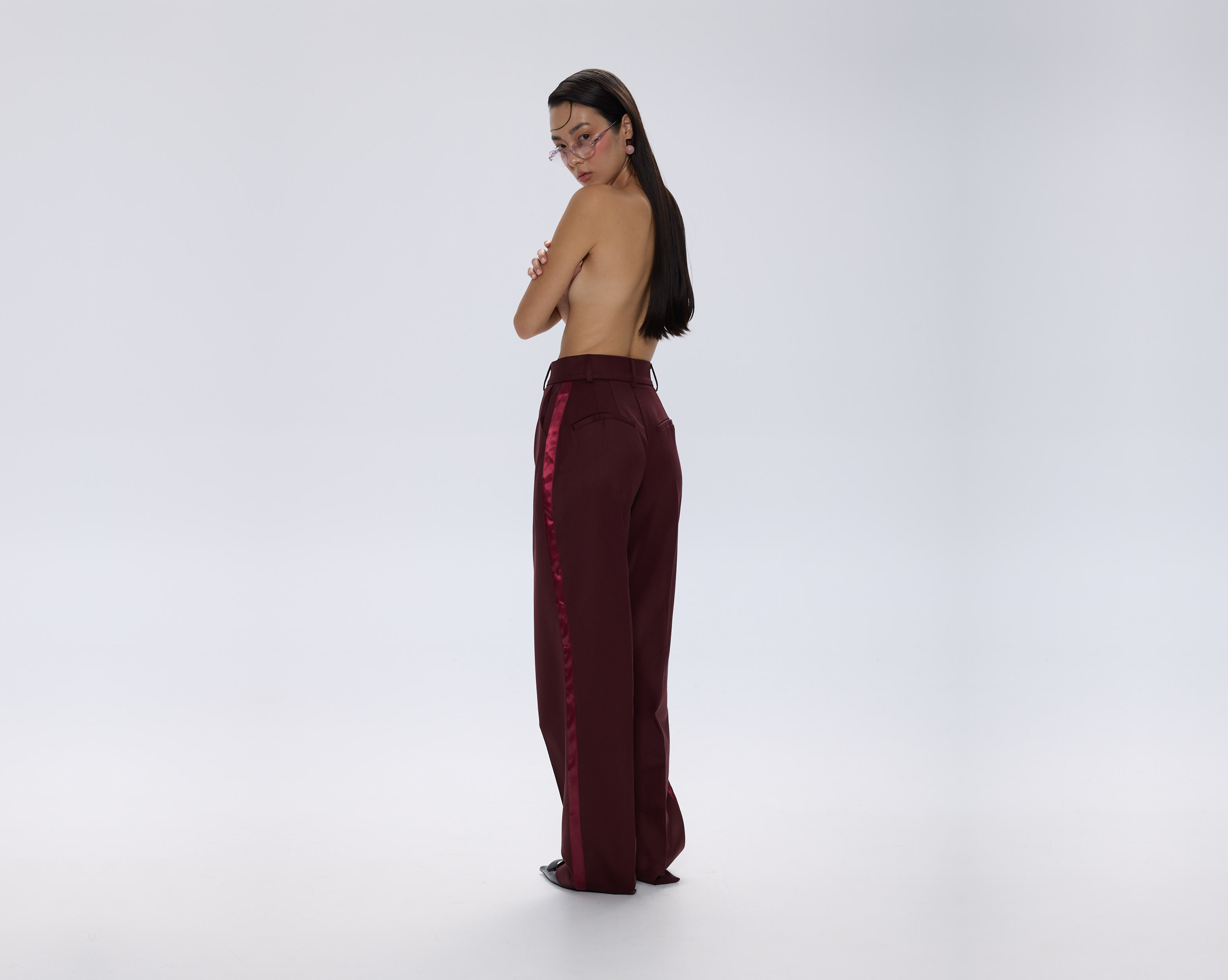 BURGUNDY TROUSERS