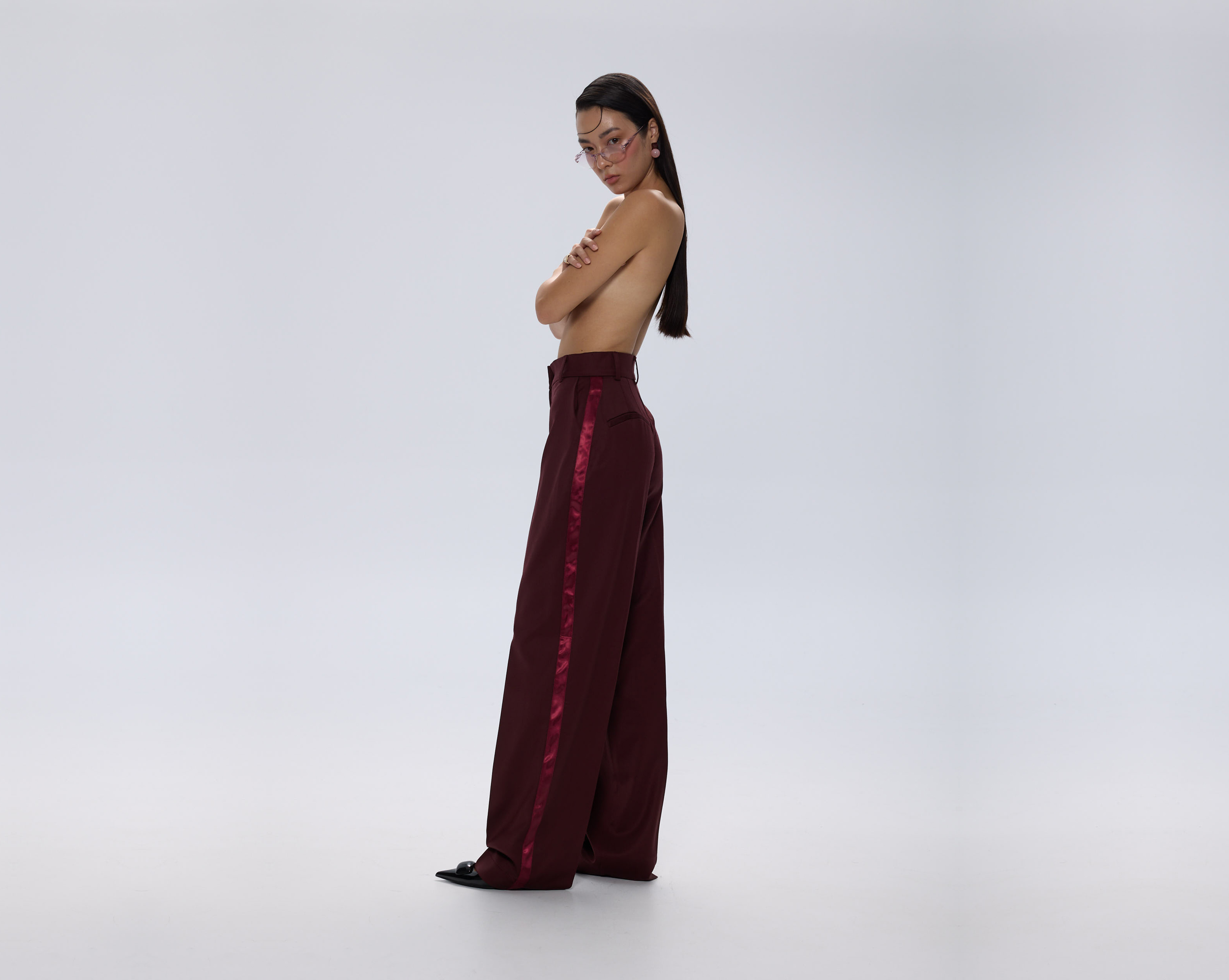 BURGUNDY TROUSERS
