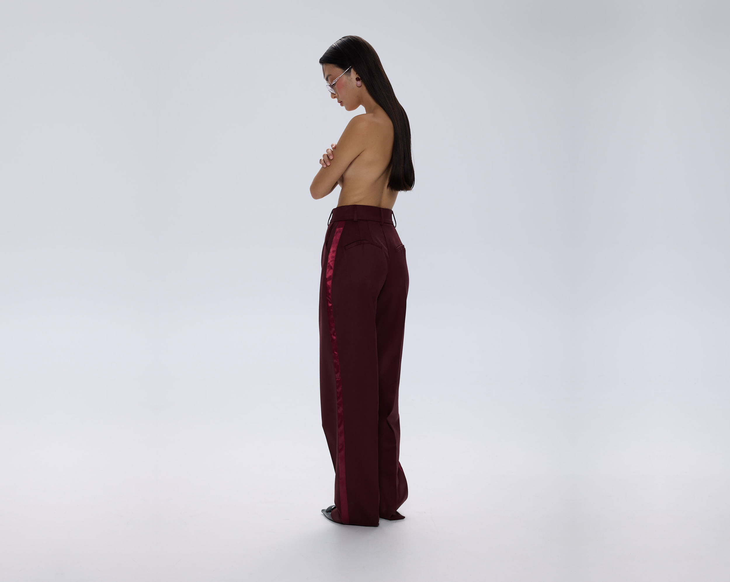 BURGUNDY TROUSERS