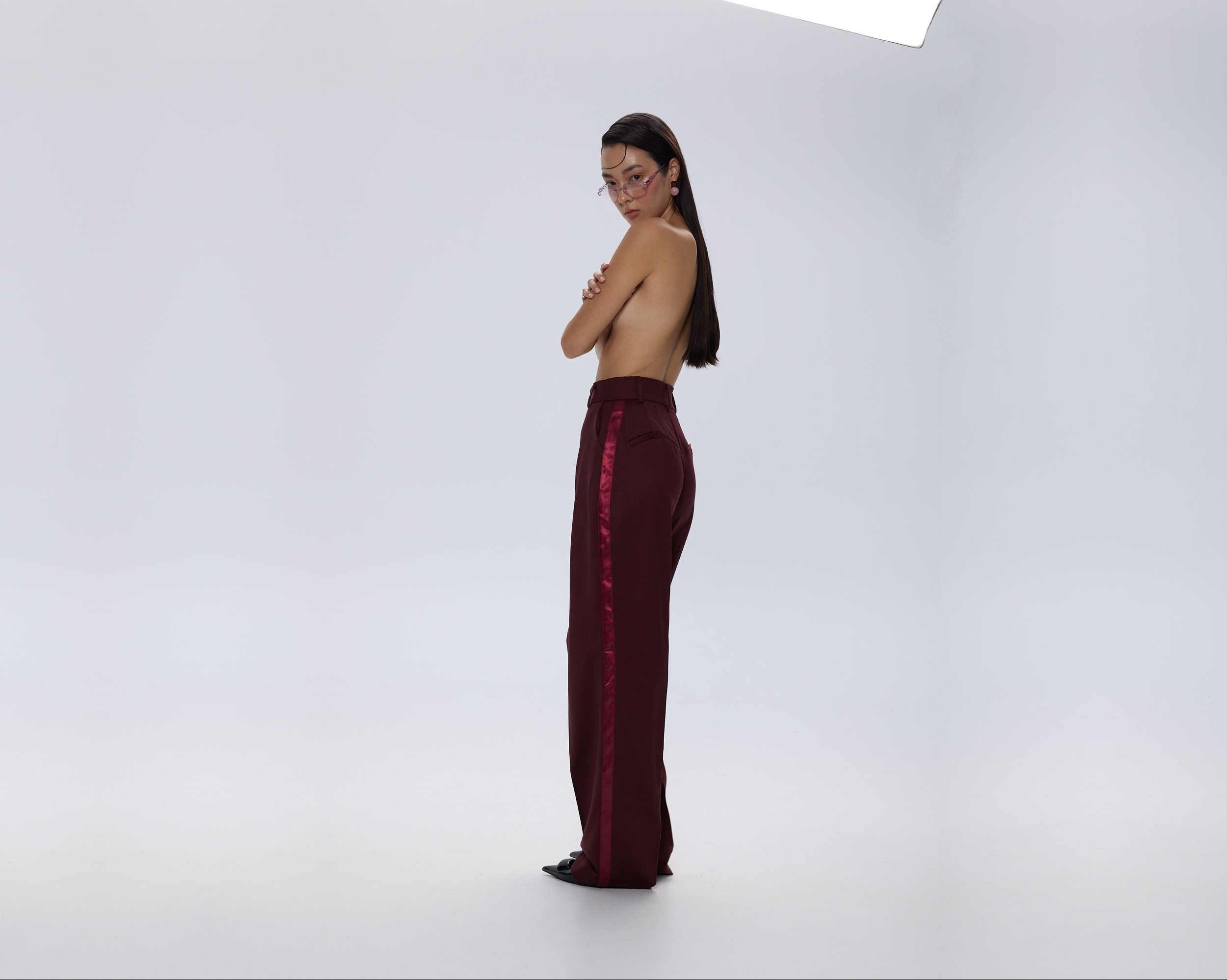 BURGUNDY TROUSERS