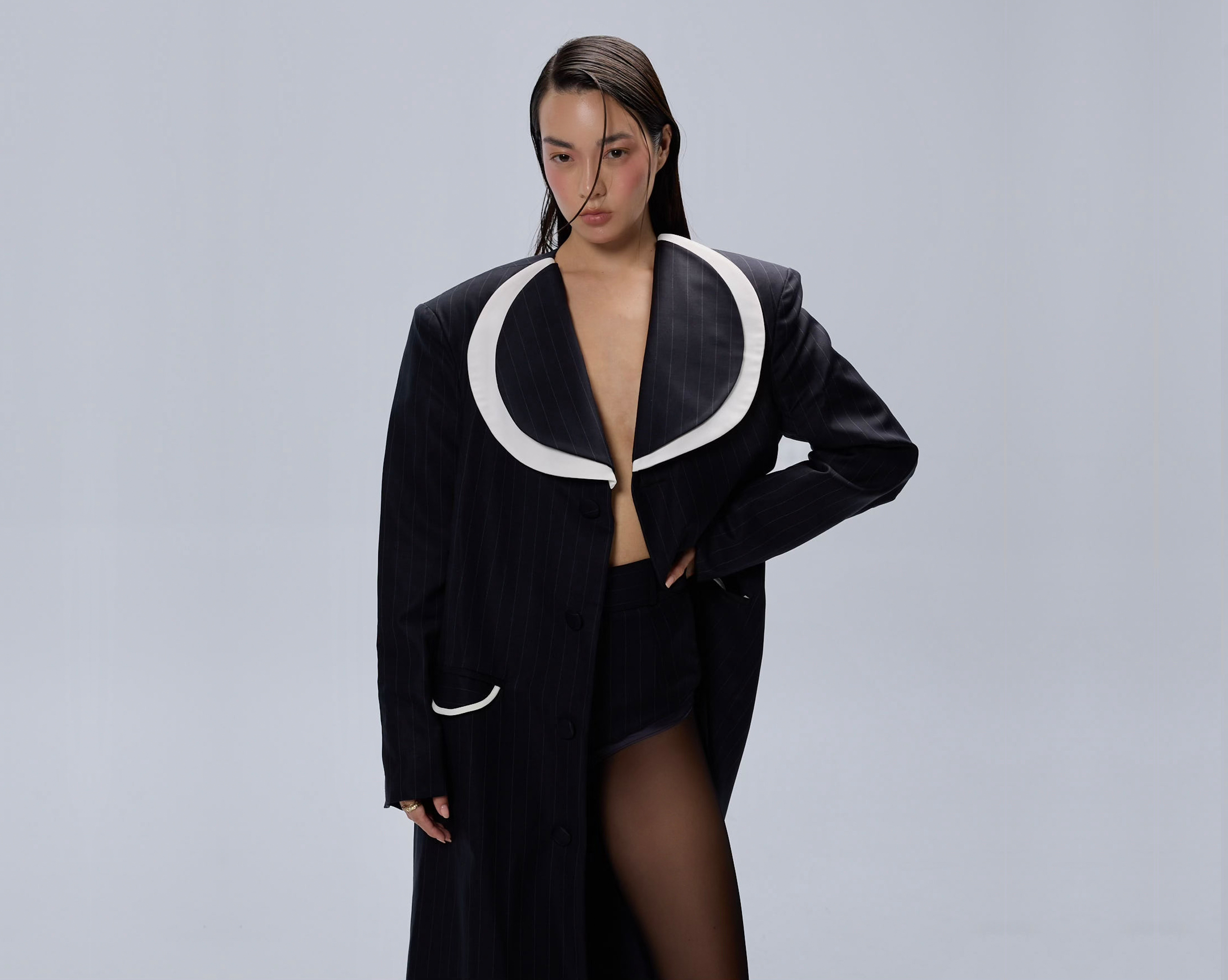NAVY BLAZER TRENCH