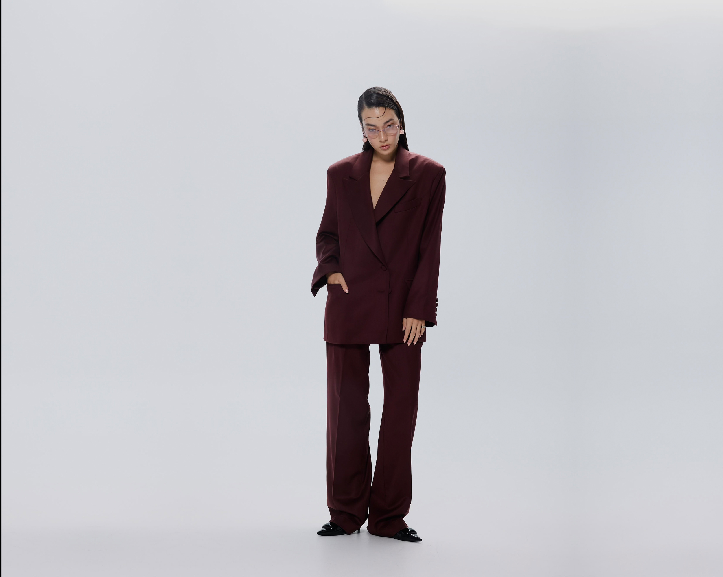 OV BURGUNDY BLAZER